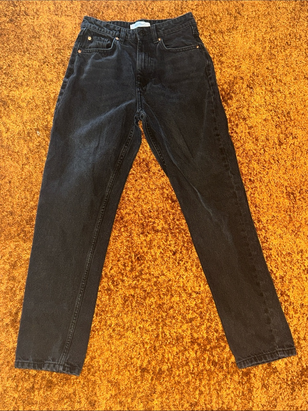 Reserved Black High-Rise Straight Jeans